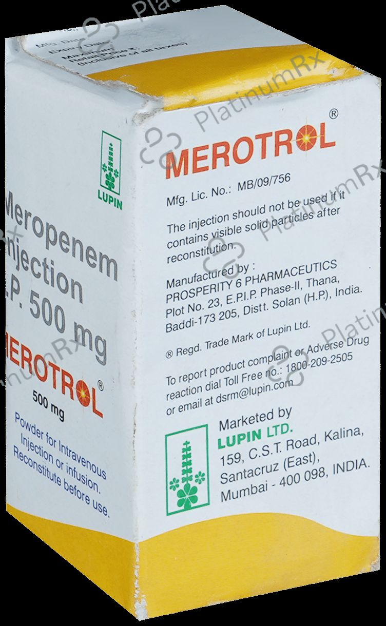 Merotrol 500mg Injection 1s