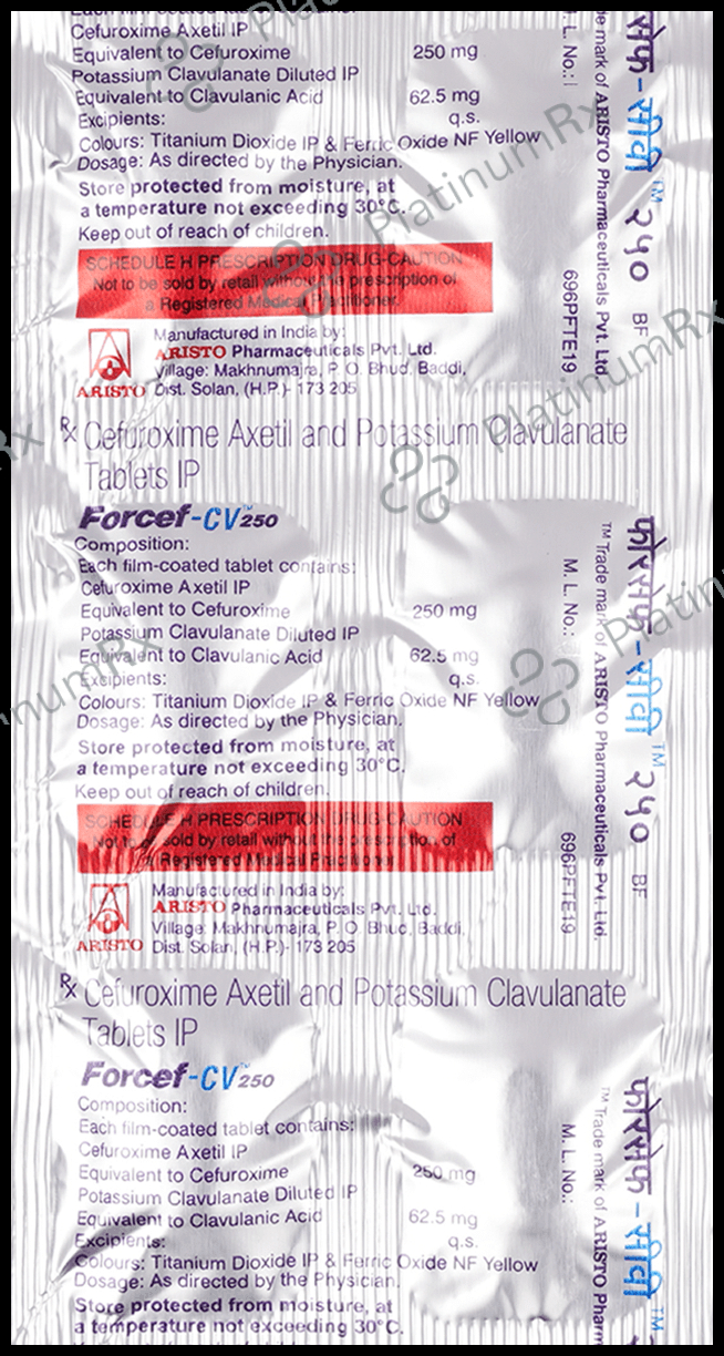 Forcef CV 250/62.5mg Tablet 6s