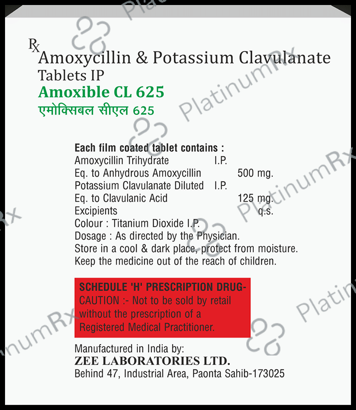 Amoxible-CL 625 Tablet 10 tablets