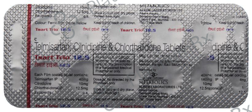 Tsart Trio 12.5/10/40mg Tablet 10s