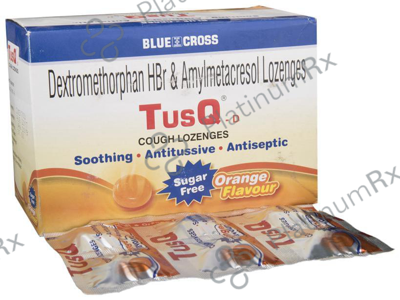 Tusq D Cough Lozenges Sugar Free 0.6/5mg 6s