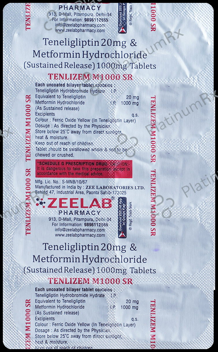 Tenlizem M 1000mg/20mg Tablet SR