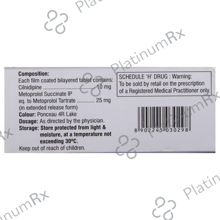Cilacar M 10/25mg Tablet ER 10s