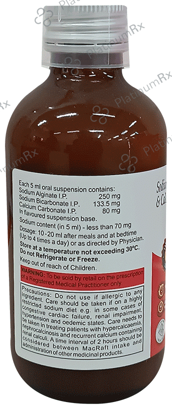 MacRaft Mint Sugar Free Oral Suspension 200ml