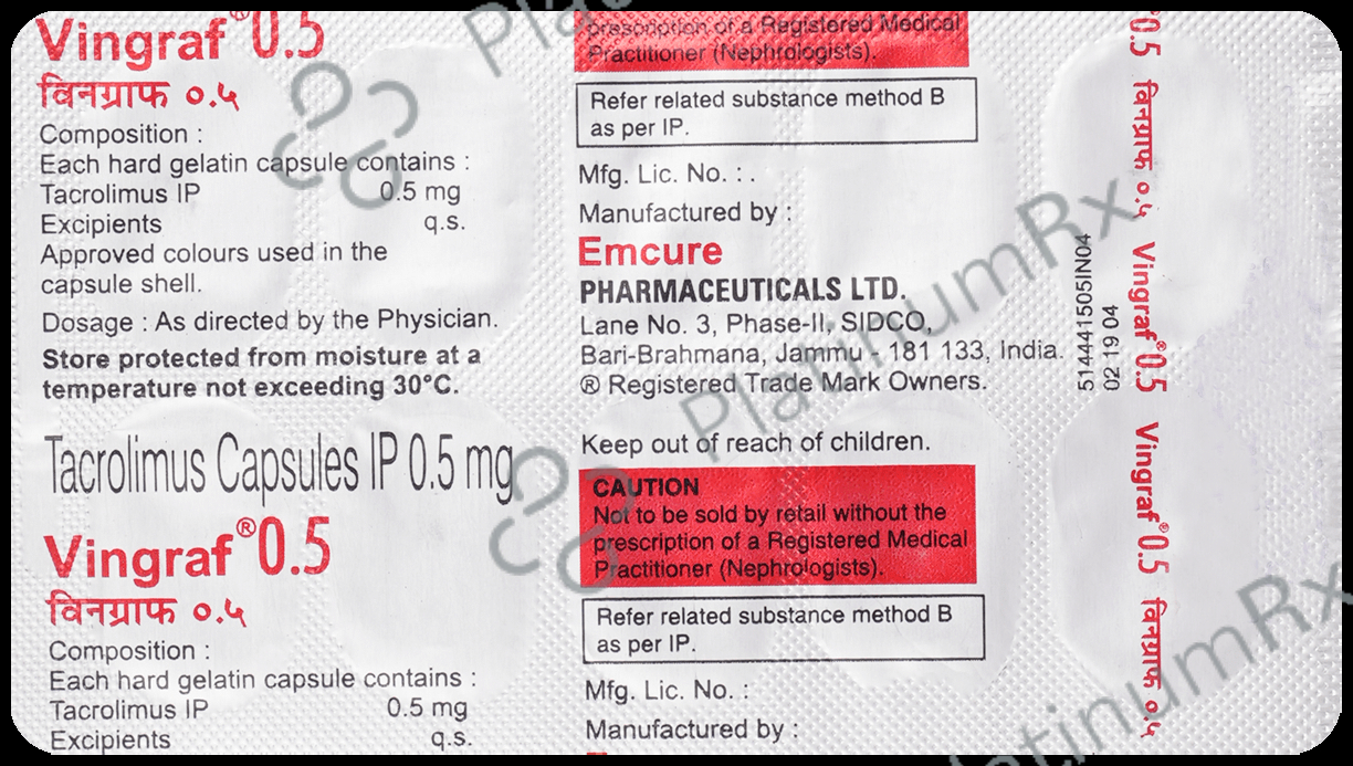 Vingraf 0.5 Capsule