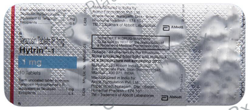 Hytrin 1mg Tablet 10s