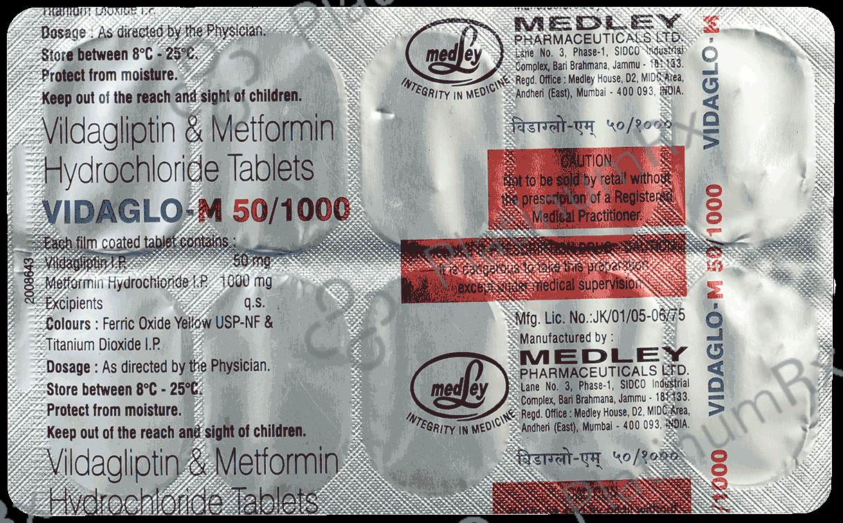 Vidaglo M 50/1000mg Tablet 10s
