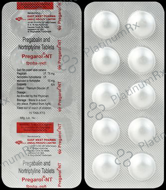 Pregarol NT 75mg/10mg Tablet