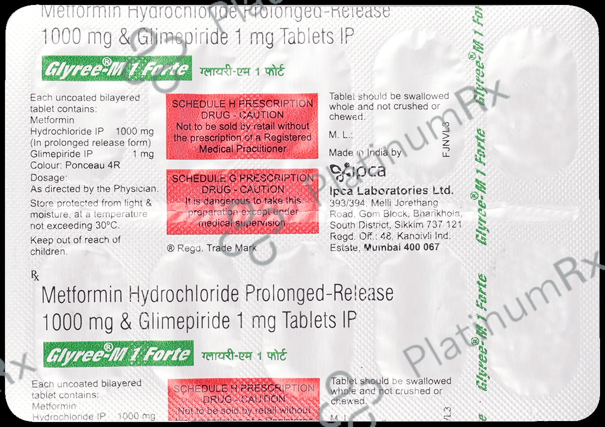 Glyree M 1/100mg Forte Tablet PR 10s
