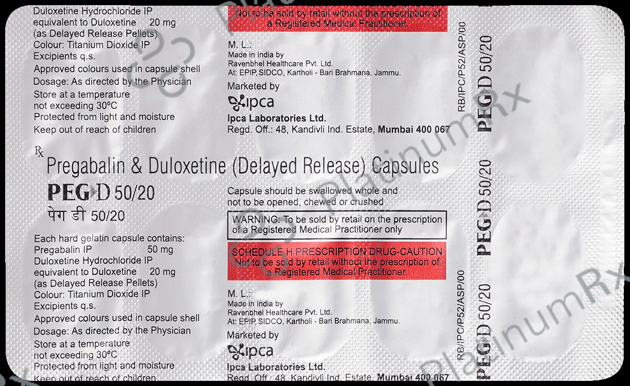 Peg D 50mg/20mg Capsule