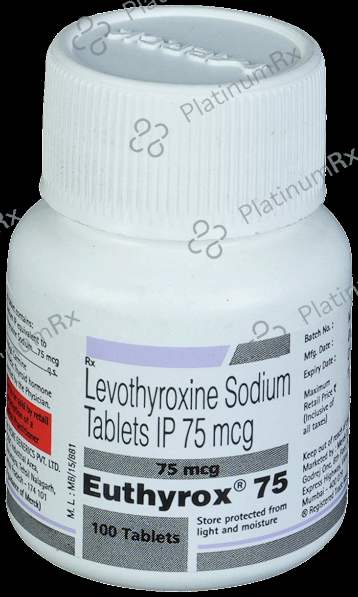 Euthyrox 75mg Tablet 100s