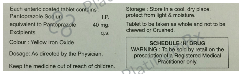 Piza 40mg Tablet 10 Tablet Unimarck Health Ltd