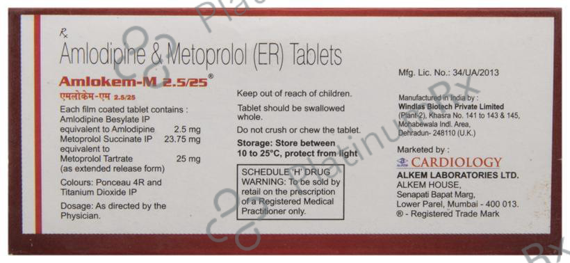 Amlokem M 2.5/25 Tablet