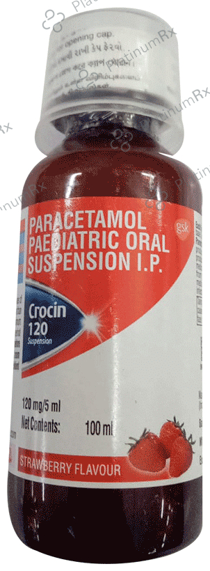 Crocin 120 Flavour Strawberry Oral Suspension 100ml