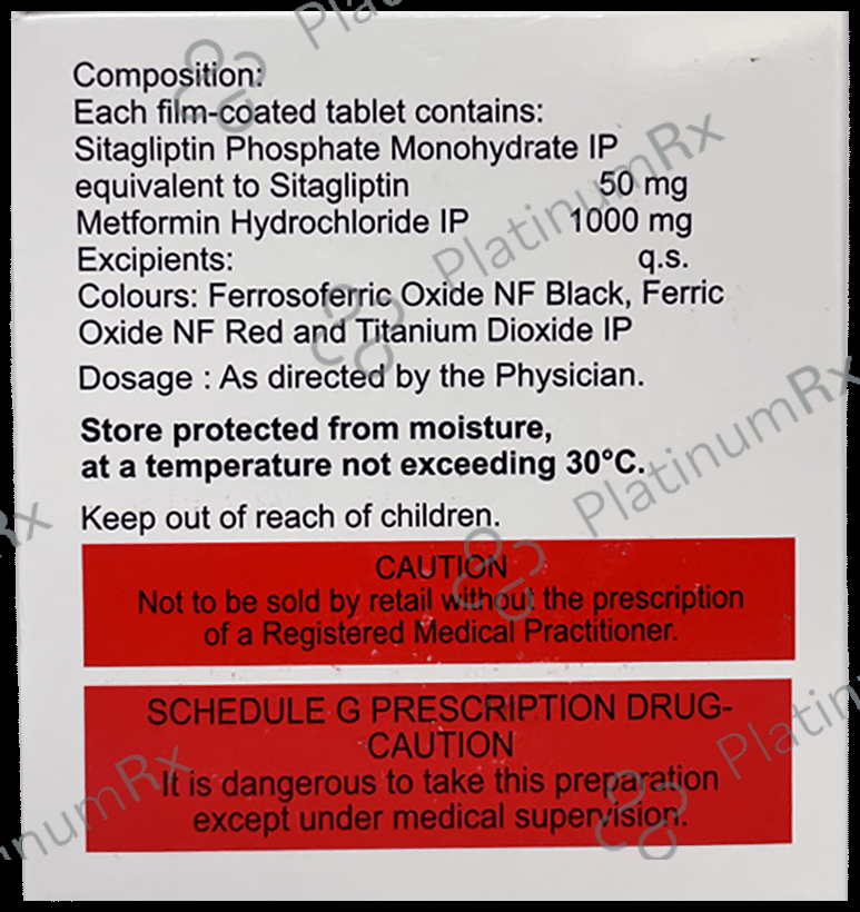Sitaglo M Forte 50/1000mg Tablet 15s