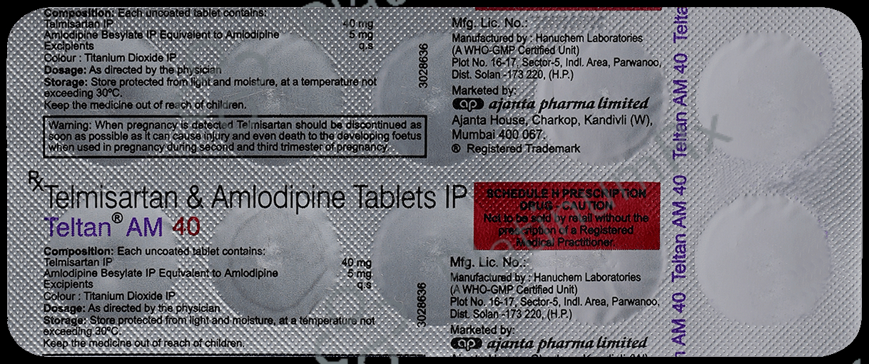 Teltan AM 40mg/5mg Tablet