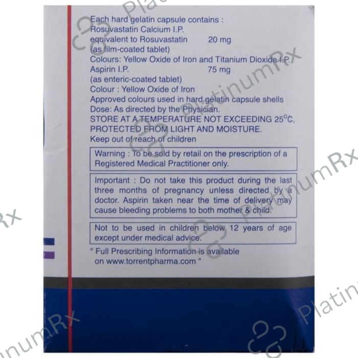 Rozucor ASP 20/75mg Capsule 10s