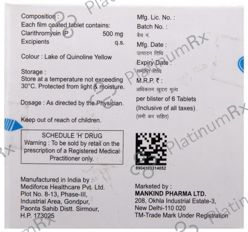 Clarinova 500 Tablet 6 Tablet