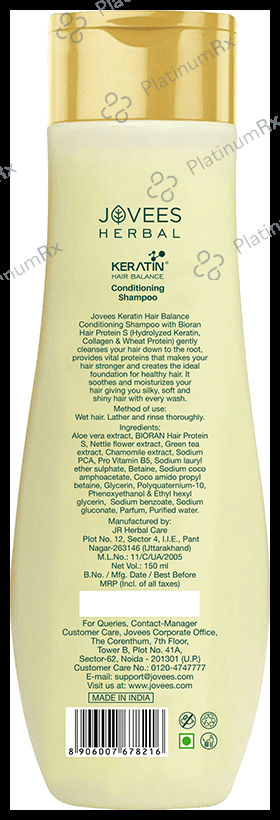 Jovees Keratin Hair Balance Conditioning Shampoo 150 ml