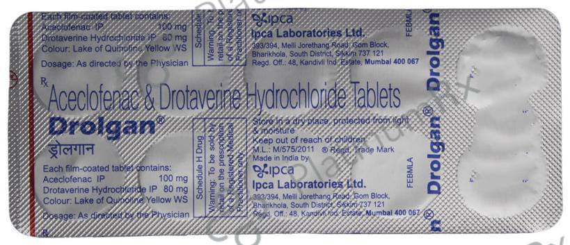 Drolgan 100/80mg Tablet 10s