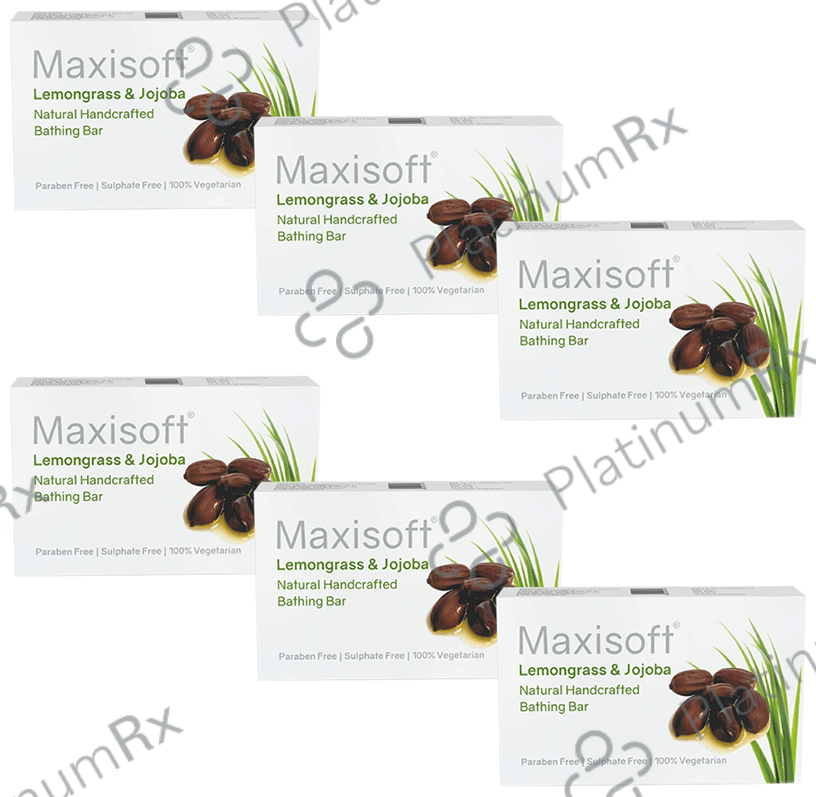 Maxisoft Lemongrass & Jojoba Bathing Bar (75gm Each) 6 units