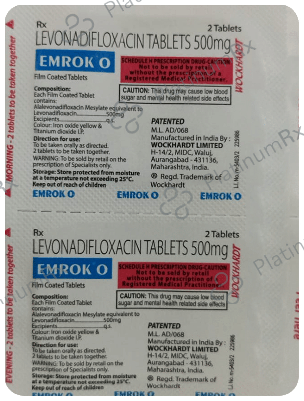 Emrok O 500mg Tablet 4s