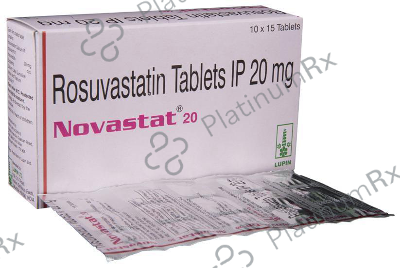 Novastat 20mg Tablet 15s