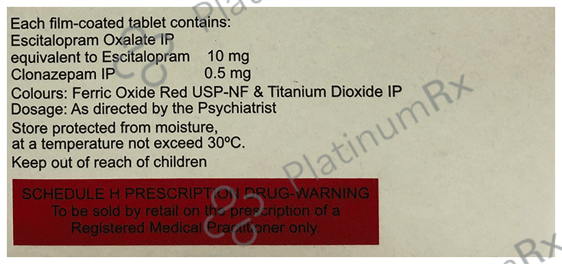 Recita Forte 0.5mg/10mg Tablet