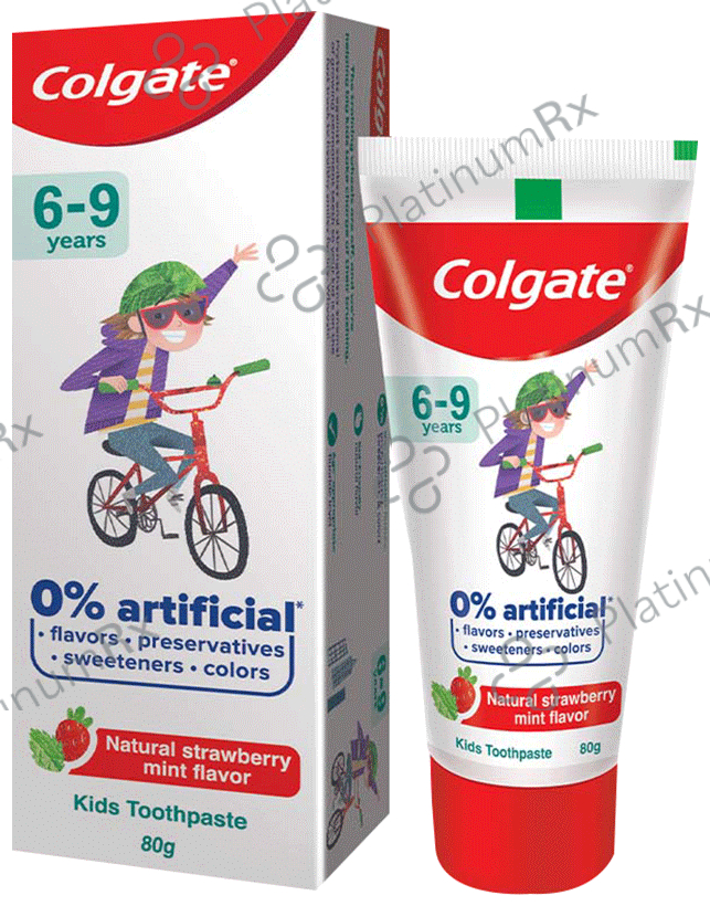 Colgate Natural Strawberry Mint Toothpaste for Kids (6-9 Years)