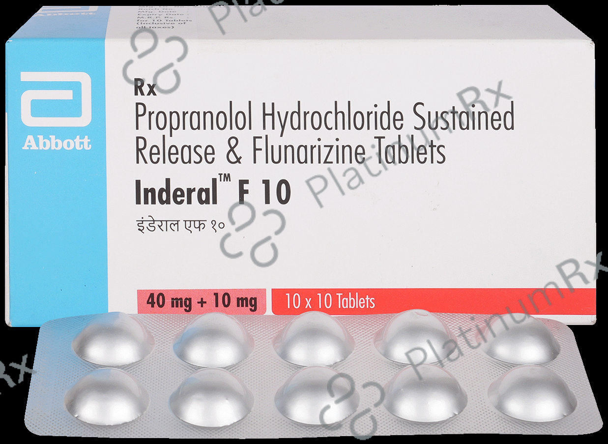 Inderal F 10/40mg Tablet SR 10s