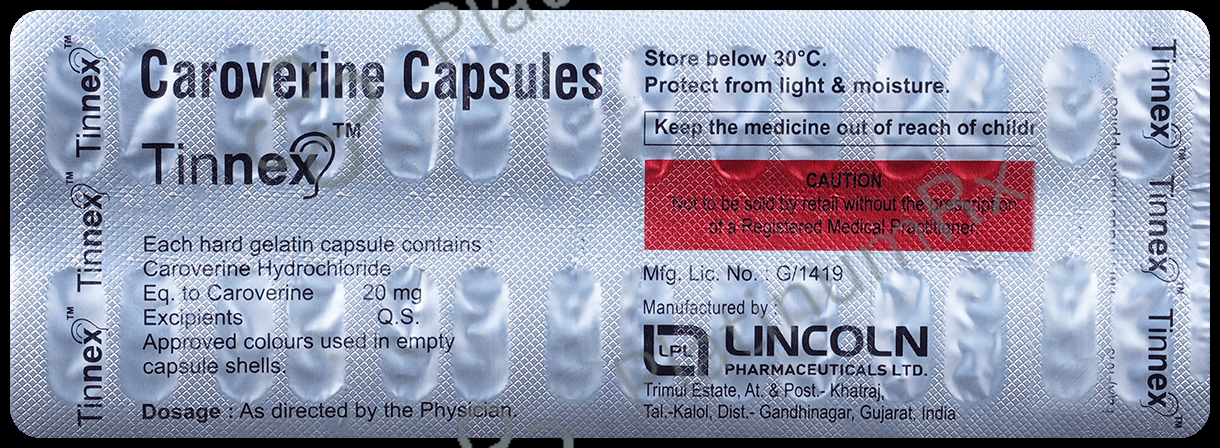 Tinnex 20mg Capsule 28s