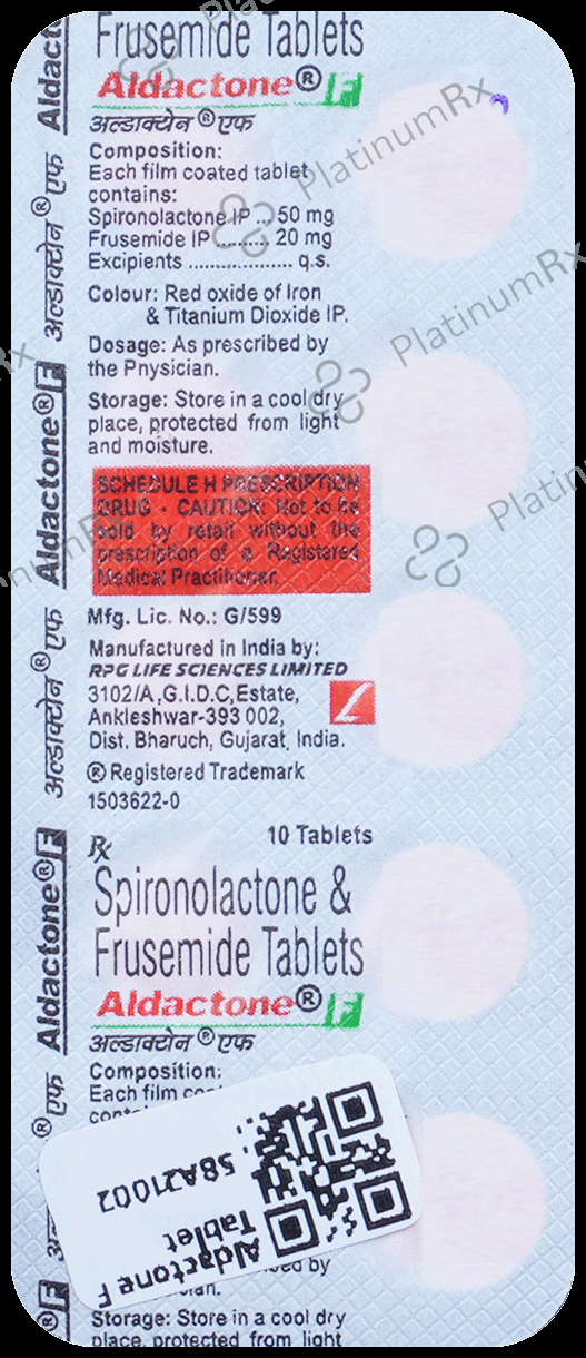 Aldactone F 20/50mg Tablet 10s