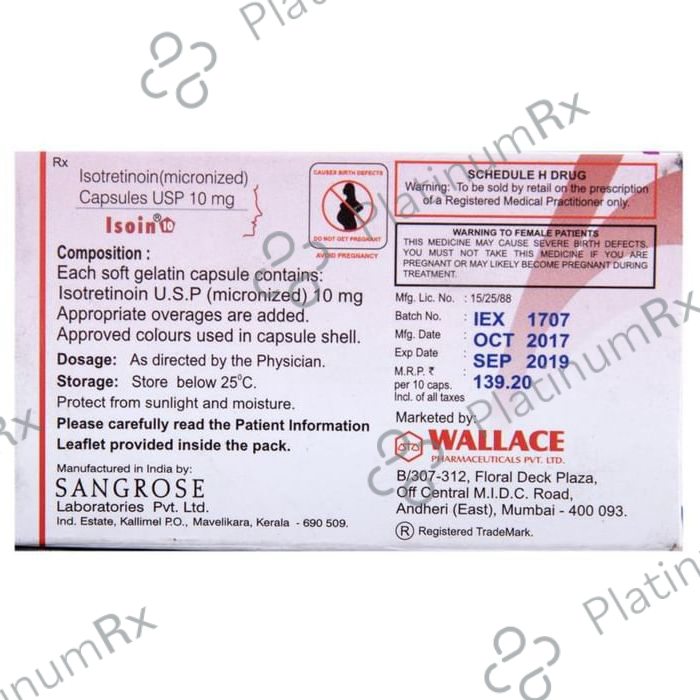 Isoin 10mg Capsule 10s