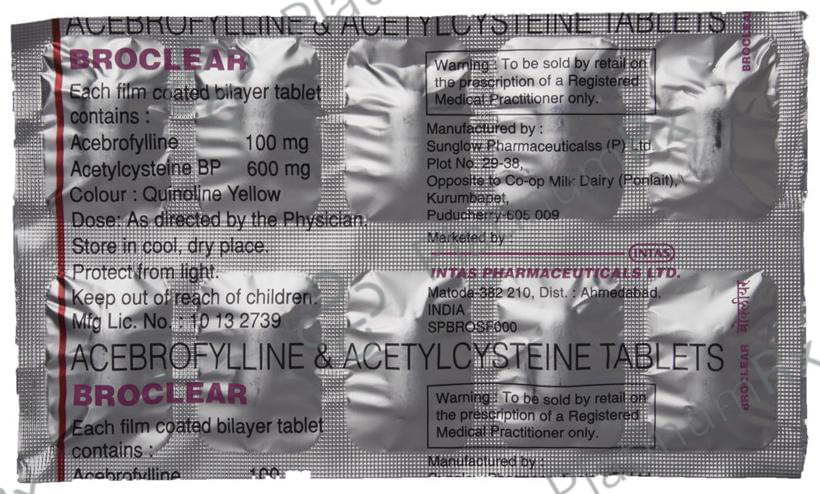 Broclear 100/600mg Tablet 10s