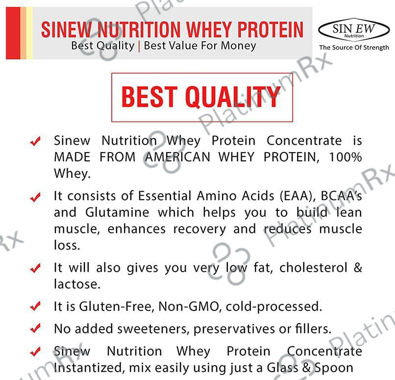 Sinew Nutrition 79% Instantised Raw Whey Protein Powder Unflavoured 4 lb
