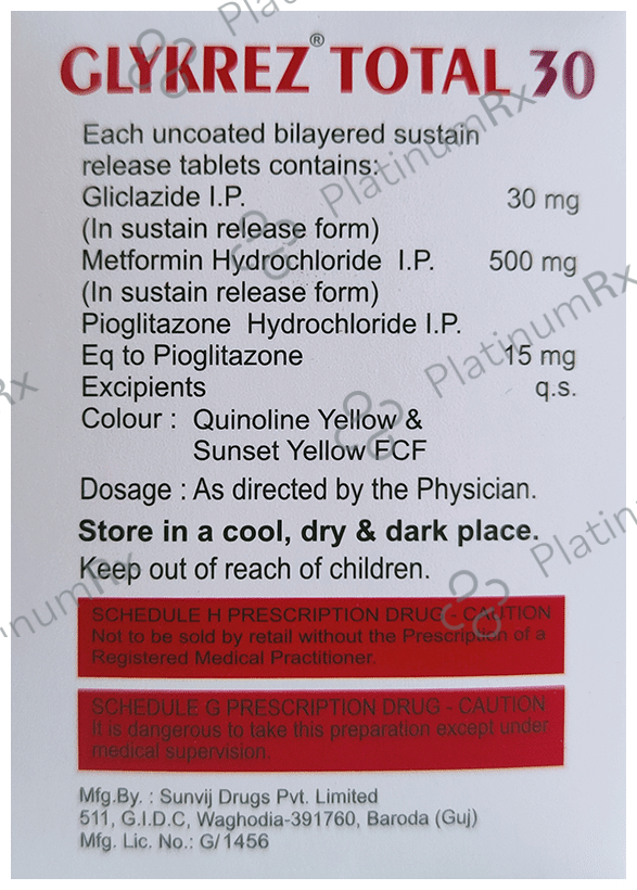 Glykrez Total 30 Tablet SR