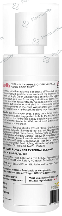 Skinella Vitamin C & Apple Cider Vinegar Glow Face Mist