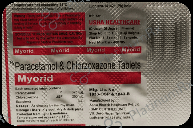 Myorid 325mg/250mg Tablet