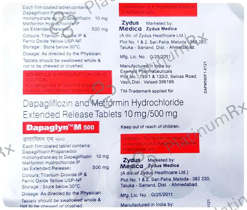 Dapaglyn M 10/500mg Tablet ER 15s