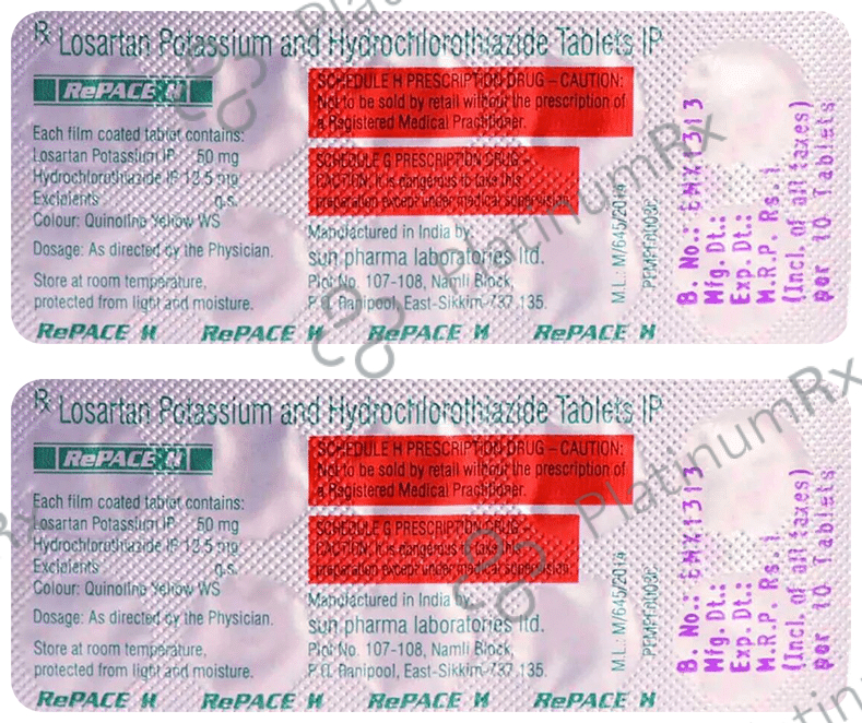 Repace H 12.5/50mg Tablet 10s