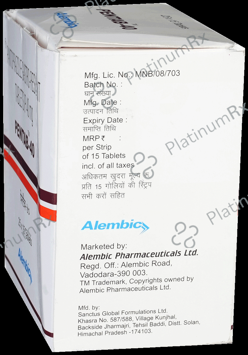 Pentab 40mg Tablet 15s