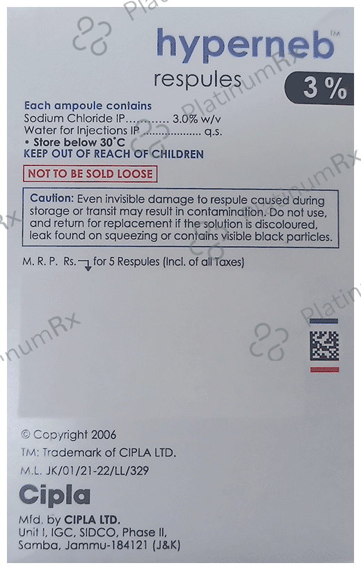 Hyperneb 3% Respules (4ml Each)