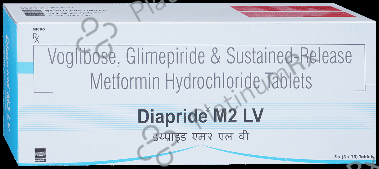 Diapride M2 LV 2/500/0.2mg Tablet SR 15s
