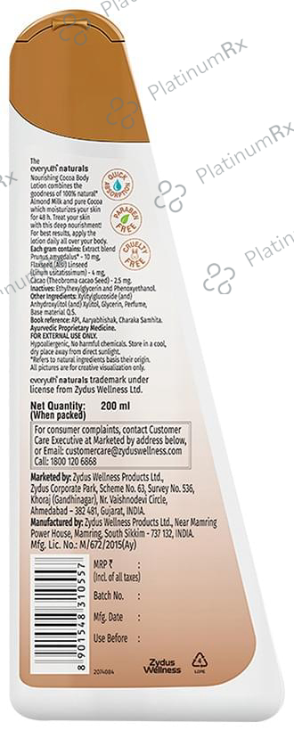 Everyuth Naturals Body Lotion Nourishing Cocoa 200 ml