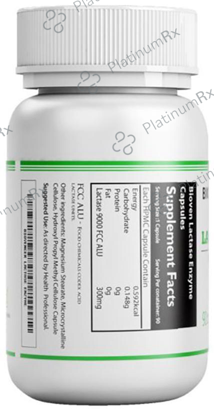 Bioven Lactase Enzyme 300mg Vegetarian Capsules