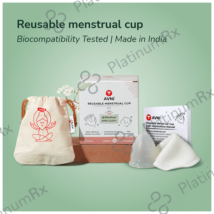 Avni Reusable Menstrual Cup with Cloth Pouch Small