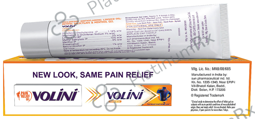 Volini Pain Relief Gel 100gm