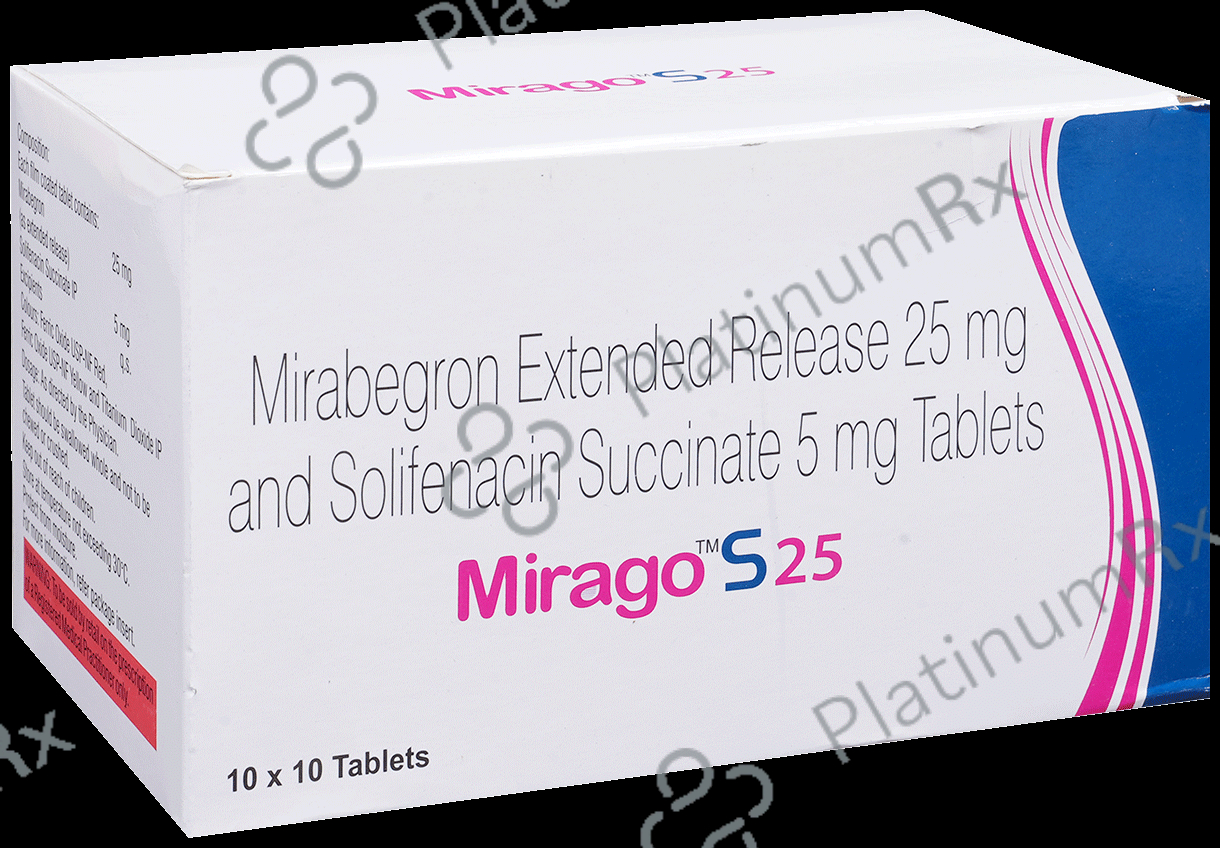 Mirago S 25mg Tablet ER 10s