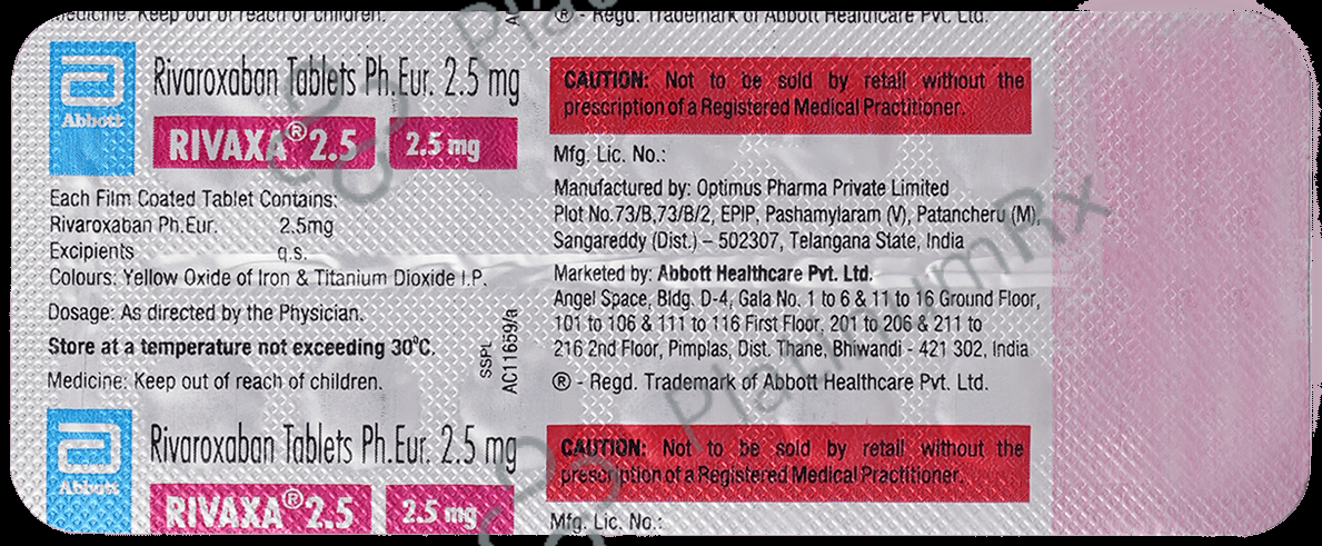 Rivaxa 2.5mg Tablet 14 tablets