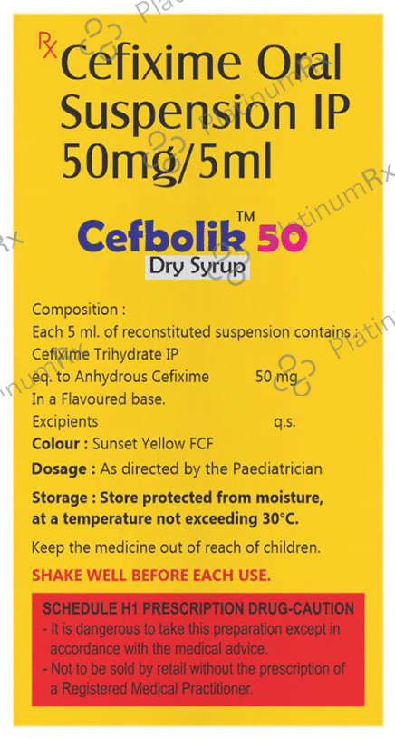 Cefbolik 50 Dry Syrup Orange